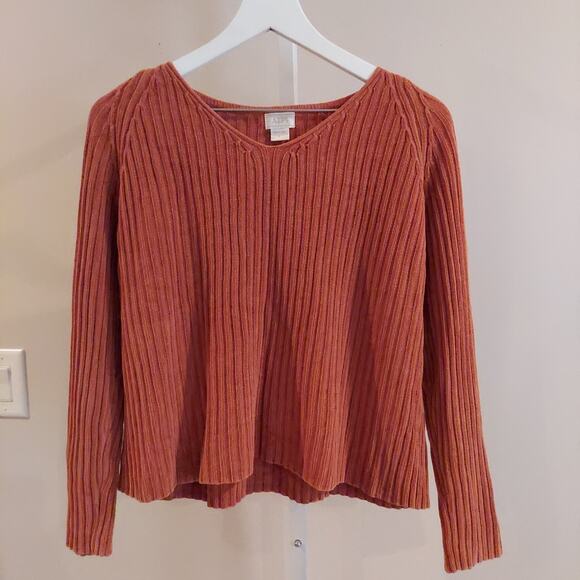 Alps Sweater Size Large Ribbed Longsleeve V-Neck Capsule Minimalist - Picture 1 of 7